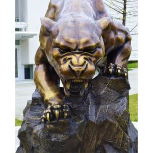 Quality Black Jaguar Outdoor Bronze Sculpture Bronze 8mm Thickness wholesale