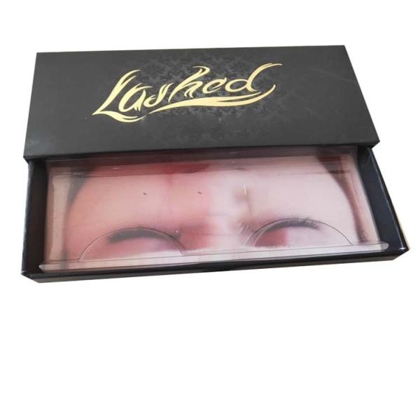 bespoke black and red drawer eyelash box eyelash packaging box with custom logo