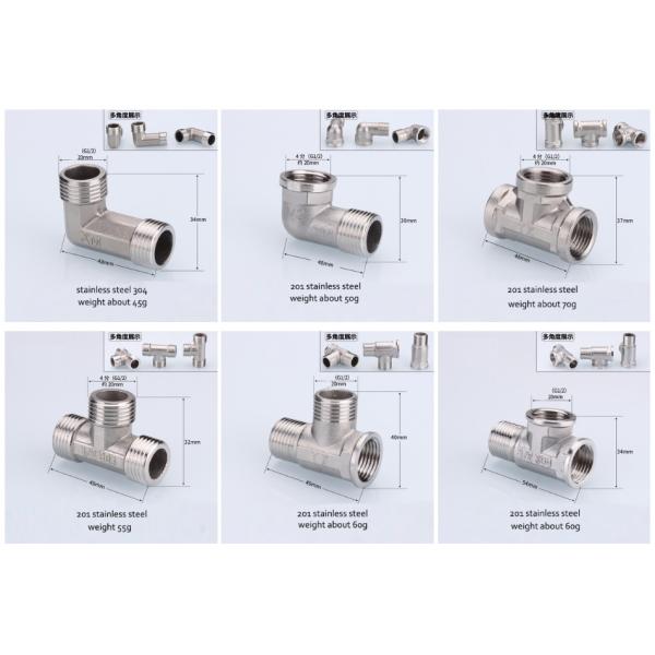 Size 10mm Stainless Steel Pipe Fittings 201 Threaded T Pipe Fitting