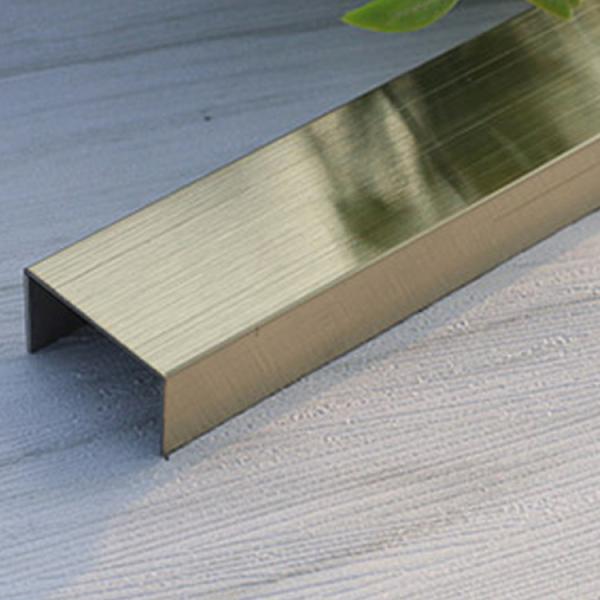 PVD Coated Stainless Steel U Channel Trim 2.44m 2.5m 201 304 316