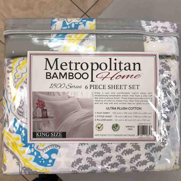 6pcs 1800 Fabric Density 1.5-2 Kg Microfiber Polyester Bedding Sheet Set