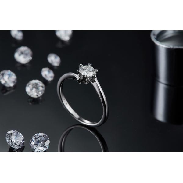 Lady 9k Round 7.5mm Moissanite Silver Ring Open Fashion Grandeur Jewelry