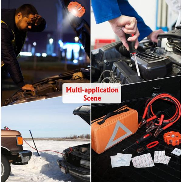 Red Car Automotive First Aid Kit Family Roadside Assistance Tool Kit