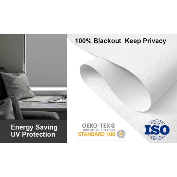 Blackout 3m Width Blackout Roller Shade Blinds Fabric Flame Retardant UV Proof Waterproof