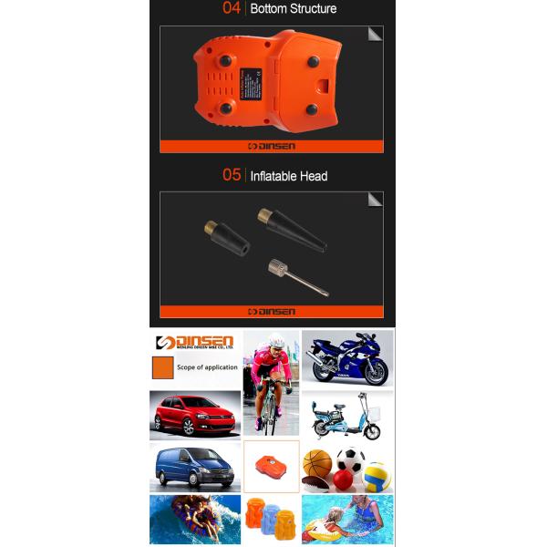 12V Car Tyre Inflator Pump 150Psi Max Pressure 120W Rated Power