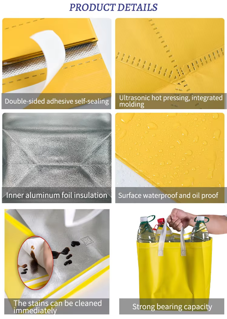 Insulation Bag Lunch Cake Pack Non-woven Seafood Cooler Bag Non Woven Fabric Portable Takeaway Fast Food Fresh Take-out