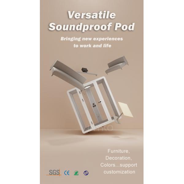 Soundproof Phone Booth with STC 35-45 dB Rating and 5 Year Warranty Featuring 7-layer Acoustic Structure