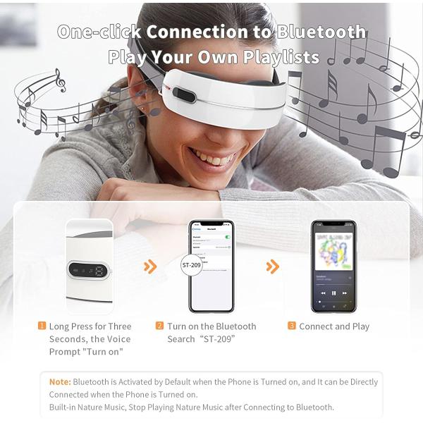 ROHS Intelligent Rechargeable Eye Massager For Migraines Fatigue Relief