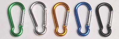 Stuffer water bottle holder hook belt clip orange/blue/green/red/black aluminum carabiner