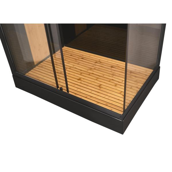 Shower Cabin with White acrylic tray 1200*800*2250cm black aluminium