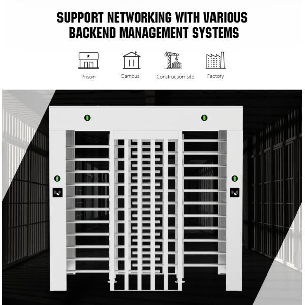 HCW Bi Directional Full Height Turnstile Gate With Fingerprint Pedestrian Entrance Security