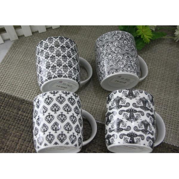 300ml Super White Porcelain Mugs With Decal FDA And CA65 Approved