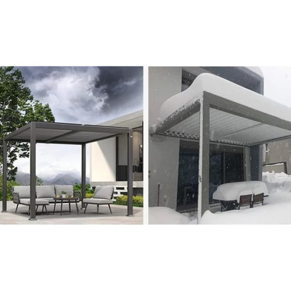 Luxury Pergola Aluminum Louvered Pergola Modern Adjustable Louvered Hardtop Pergola