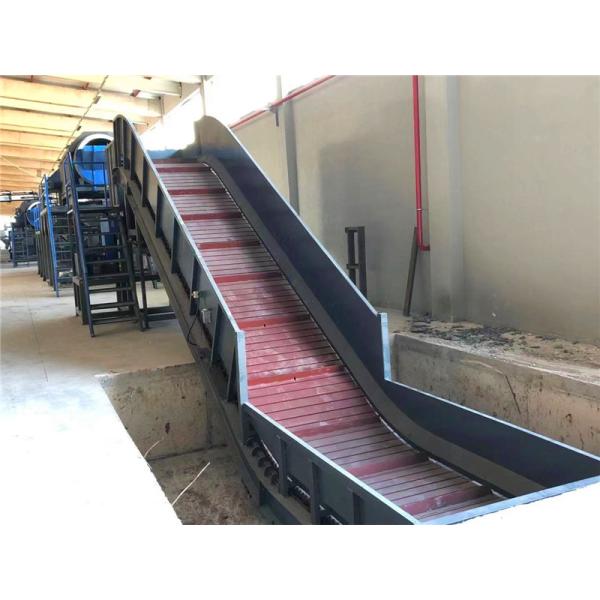 Waste Plastic Chain Conveyor Machine Belt System Rubber For Plastic Crusher Machine