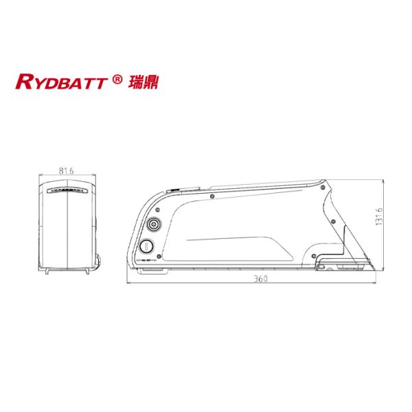 RYDBATT DA-5C(48V) Lithium Battery Pack Redar Li-18650-13S4P-48V 10.4Ah For Electric Bicycle Battery