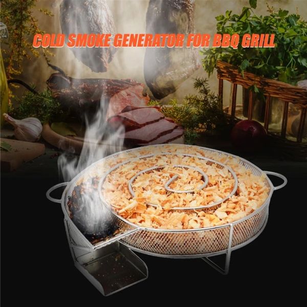 Round Outdoor Camping Portable 16x18cm Bbq Smoke Generator