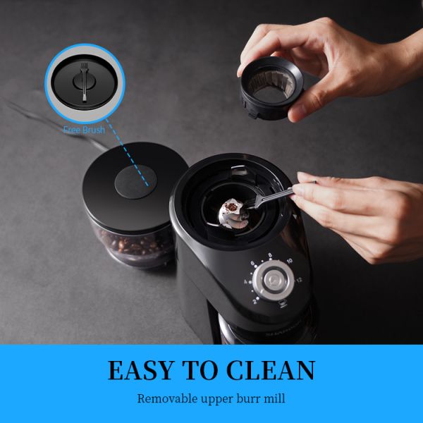 12 Cups Conical Burr Coffee Grinder 14 Grinding Setting Professional