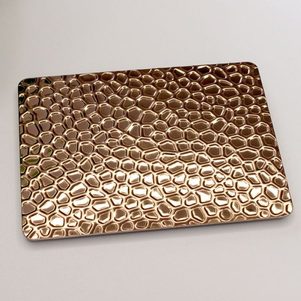 8k Mirror Titanium Stainless Steel Sheet With 3D Water Wave Ripple Embossing