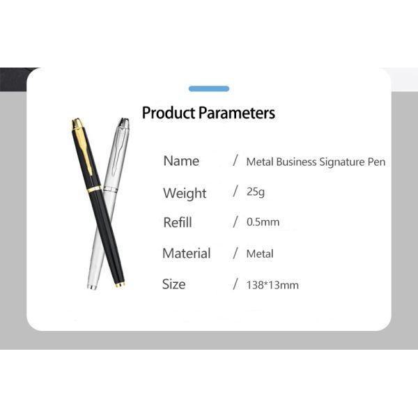 Business Gift Signature Ball Pen 0.5mm Multi Color Metal Neutral Pen