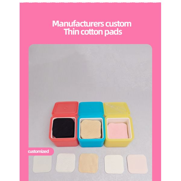 Nonwoven Organic Cotton Makeup Pads Wet Compress Cotton Squares For Face