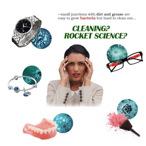 Detachable Vibrating Ultrasonic Jewelry Cleaner 40KHz 35W 600ML 12 Months Warranty