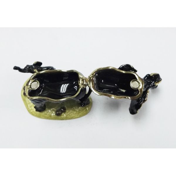 Decorative Metal Alloy Elephant Jewelry Trinket Box elephant shaped jewelry box for promotional gift