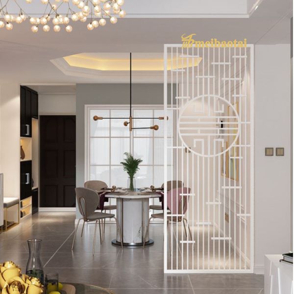 New style SS201 rose gold Hairline Stainless Steel Room Divider Decoration Living Room