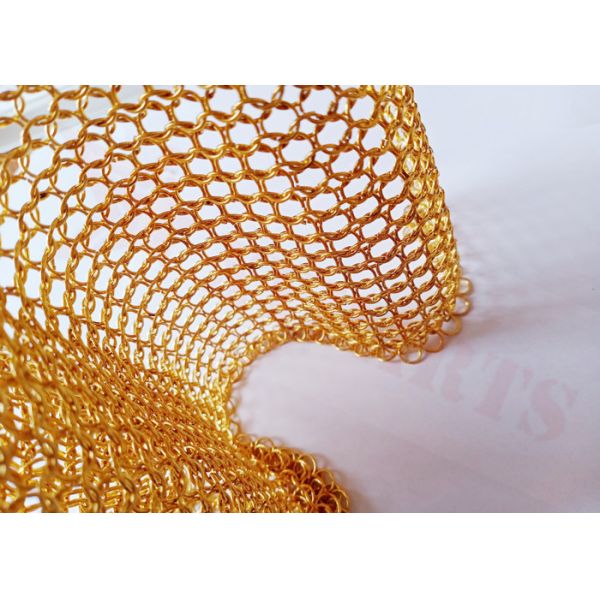 Stainless Steel 10mm Metal Ring Mesh Curtain For Interior Decoration