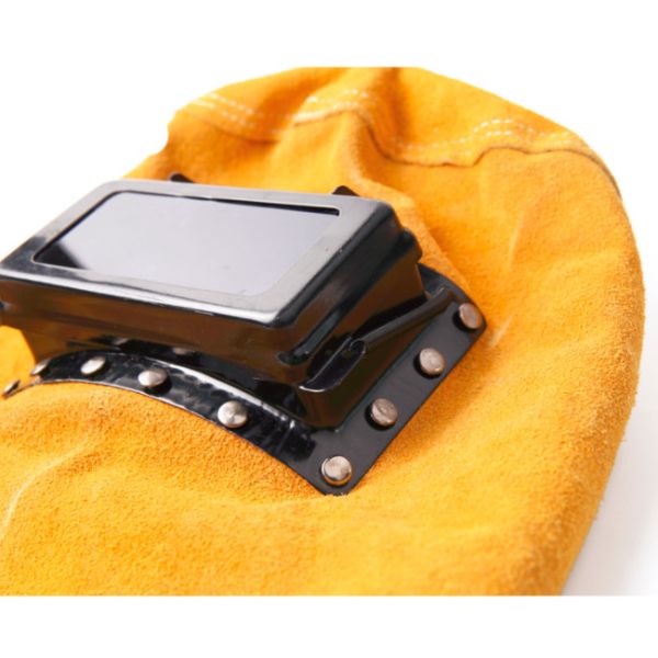 Heat Resistant Breathable Welding Helmet Protection Mask With Lens Leather Mask