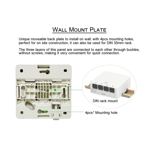 4port Small Indoor Fiber Termination Box For 35mm DIN Rack Mounted