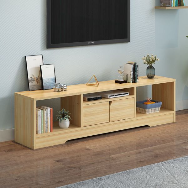 20kg Solid Wood TV Cabinet , 26cm Width Light Wood TV Stand