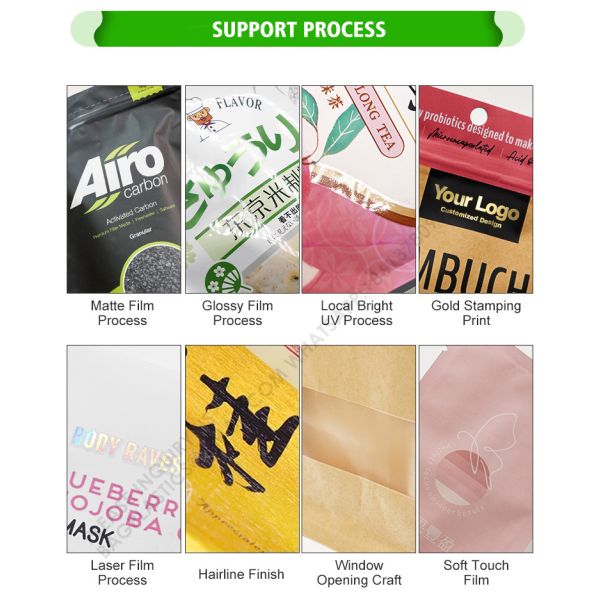 Sustainable Aluminum Foil Bag Candy Biscuit Nut Food Bag Packaging Sealed Zipper Bag