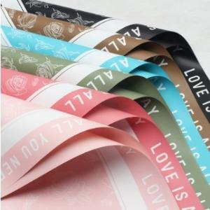 Quality Rose Garden Flower Wrapping Paper Plastic Film Small Fresh High-end DIY Handmade Flower Shop Flower Art Materials wholesale