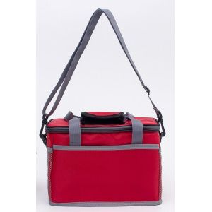 Quality Red 600D Polyester Cooler Bag Single Shoulder Insulated Food Bags wholesale