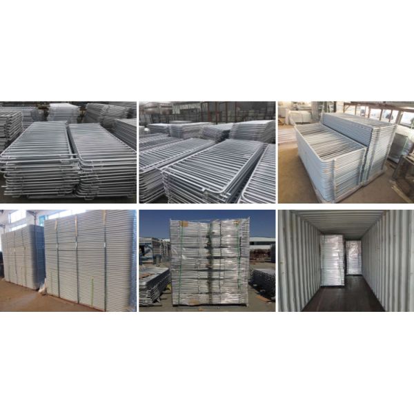 Galvanized Road Safety Metal Pedestrian Crowd Control Barrier Temporary Fencing 1.1M