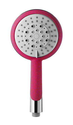 Romantic Pink High Plating Bathroom Hand Held Shower Head 5 Spray Settings