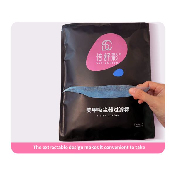 Pink Blue Nail Vacuum Cleaner Filter Cotton 100pcs/Bag Or 200pcs/Bag