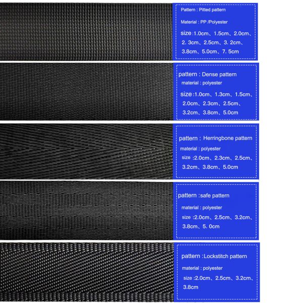 Dansky Factory Wholesale Black Color Different Sizes Webbing Tape Strap Plain Weave Polyester PP Webbing for Bag Backpack