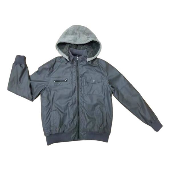 Cheap Biker Mens Padded Leather Jacket Long Leather Padded Coat for sale