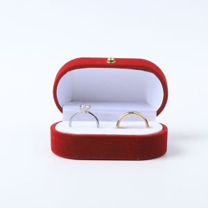 Luxury Jewellery Box Personalized Custom Red Velvet Jewelry Packaging Wedding