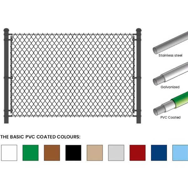 8 Guage Galvanized Chain Link Fence Diamond Fence For Playground