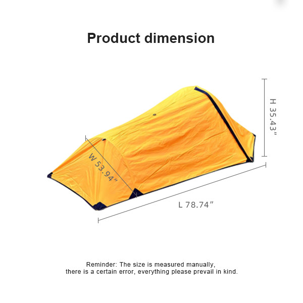 210T Polyester Camping Outdoor Tents Widened Breathable Hooped Bivvy Bag Tent