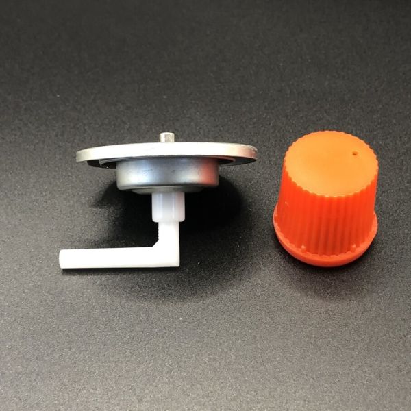 Black Color Camping Gas Butane Gas Valve with Tinplate And PP Material in Black Handle