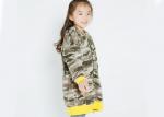 Free Size Girls Polar Fleece Jacket , Children Girls Clothes Allover Camouflage