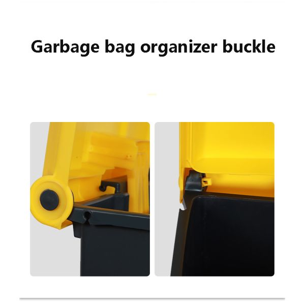 Factory High Quality 13 Gallon Street Garden Double Recycle Trash Can Foot Pedal Dustbin for Outdoor