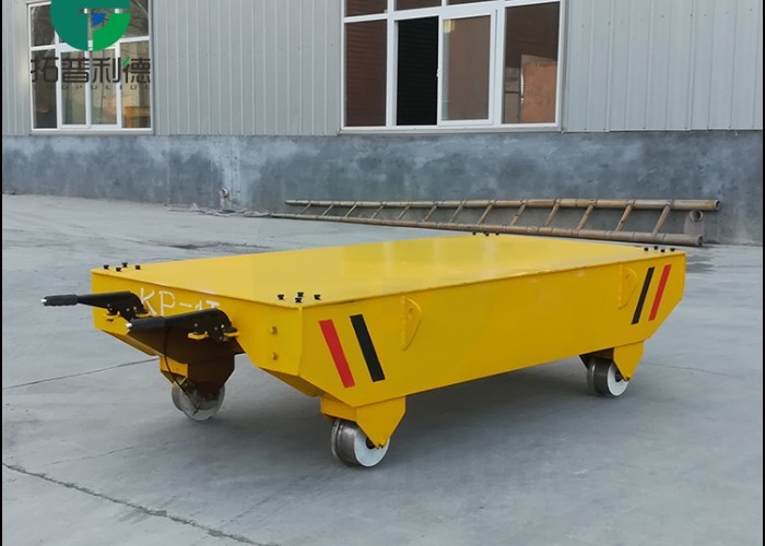 Mold Transport Flat Rail Cart 15T Material Transfer Carriage On Rails Towed By Forklift