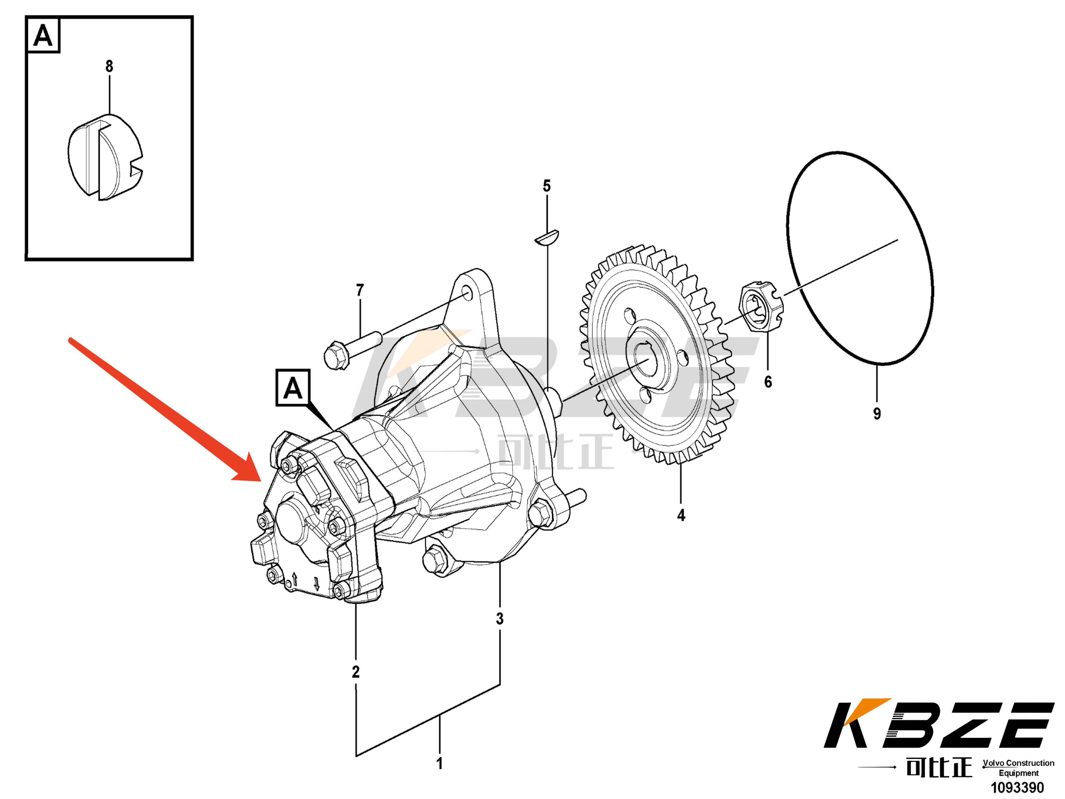 VOLVO TRUCK & EXCAVATOR KBZE DIESEL FUEL PUMP VOE20997341 VOE 20997341 FITS EC380 EC480
