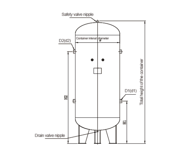 Carbon steel 4.5Mpa Compressed Air Treatment Equipment for Store Air