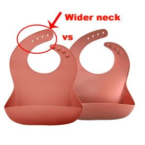 Antibacterial Toddler silicone scoop bib Waterproof Feeding Bibs With Crumb