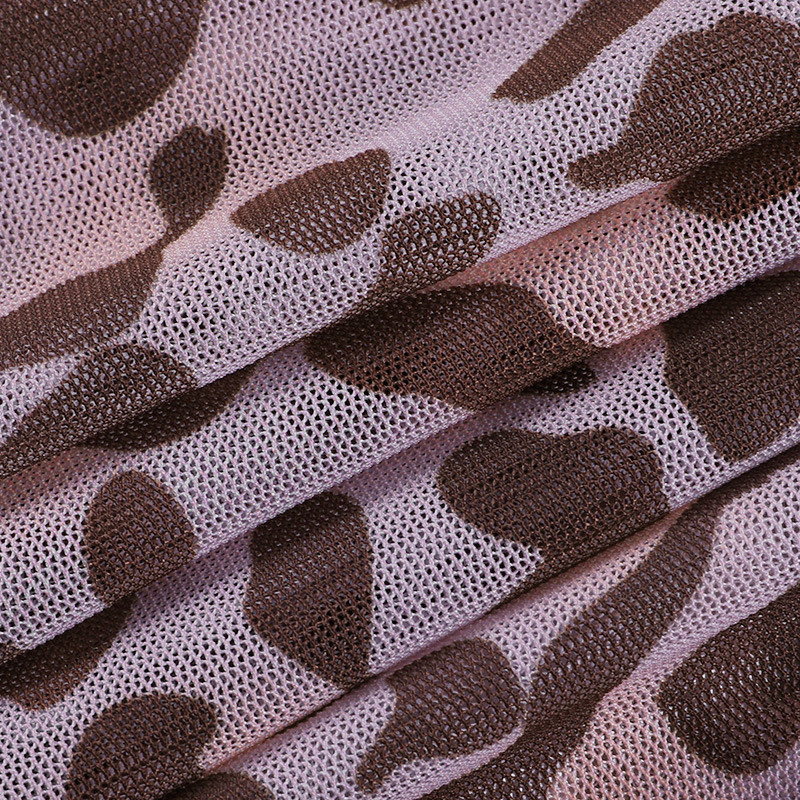 Leopard Print 82cm Sexy One Shoulder Dresses Sleeveless Backless